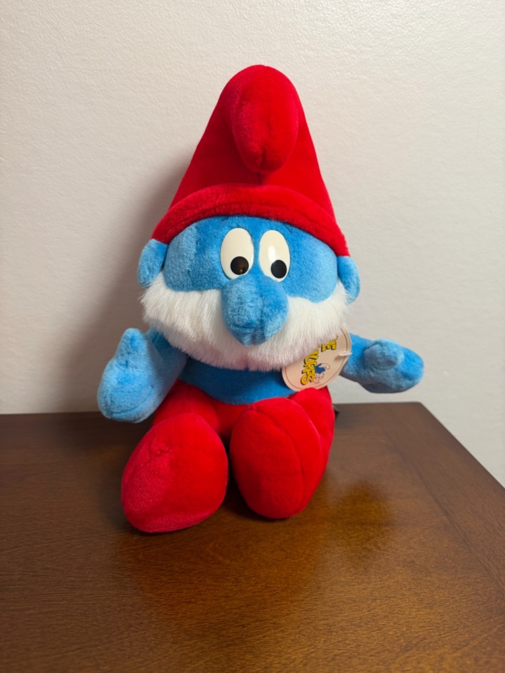 Vintage 1999 Papa Smurf Plush 13.5” NWT The Smurfs Stuffed Animal Peyo